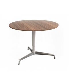Round EBTIKAR Table Adjustable Height Brown 110cm.