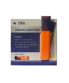 Highlighter Marker, STA, 1 - 5 mm, Chisel Tip, Orange, 10 PC/Box