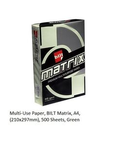 ورق متعدد الاستخدامات، بيلت ماتريكس، أ4، (210×297مم)، 80 جرام، اخضر، 500 ورقة