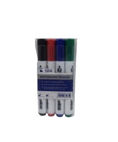 Whiteboard Marker, STA, 2 mm, Round Tip, 4 Colors/Box