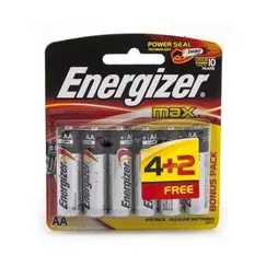 Energizer Max Batteries AA (6 pcs/pack)