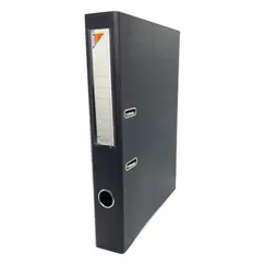 Box File, MINTRA, Lever Arch File, 2-Ring Binder, Cardboard, 50mm, A4, Black