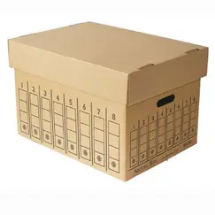 Kraft Paper Box File: Efficient Storage Organizer (44x36x29cm)
