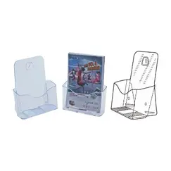 Desk Organizer, KEJEA, Countertop Display Rack K-151, 1 Pocket, A5, Plastic, Clear