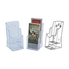 Desk Organizer, KEJEA, Countertop Display Rack K-151, 2 Pocket, Plastic, Clear
