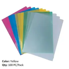 Documents Covers, MAS, Sheet Protector, 120 Micron (Light), A4, Yellow Transparent, 100 PC/Pack
