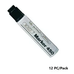 قلم ثابت، روكو 450، راس مشطوف، 4-8مم، اسود، 12 حبة/ علبة