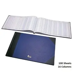 Bassile Freres Notebook, American Journal Book, 16 Columns, 65.00 cm X 35.00 cm, 100 Sheets