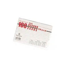 Notepad, Bassile Freres, Record Cards Lines , 240g, White, Med (10.2 x 15.2 cm), 100 PCs/Pack