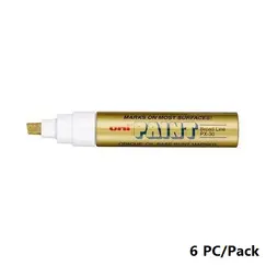 قلم بوية، يوني-بول، بي اكس-30، راس مشطوف، 4.0 - 8.5 مم، ذهبي، 6 حبة/علبة