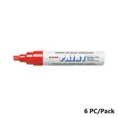 قلم بوية، يوني-بول، بي اكس-30، راس مشطوف، 4.0 - 8.5 مم، احمر، 6 حبة/علبة
