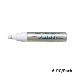 قلم بوية، يوني-بول، بي اكس-30، راس مشطوف، 4.0 - 8.5 مم، فضي، 6 حبة/علبة