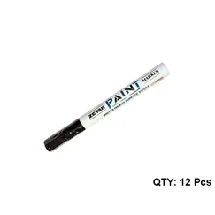 Paint Marker, ZEYAR, ZP1501, Round Tip, 0.8-1.2 mm, Black, 12 PC/Pack