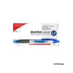 Pen, LiNEPLUS, Dolphin 420 BP, Ball Pen,1.0mm, Retractable, Blue, 12 PC/Pack