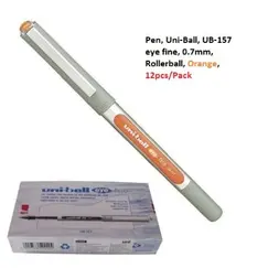 Pen, Uni-Ball, UB-157 eye fine, 0.7mm, Rollerball, Orange, 12 PC/Pack
