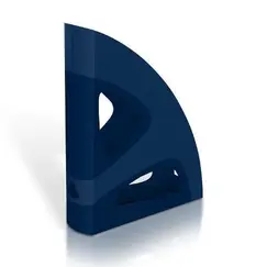 ادوات تنظيم التخزين، ماس، رفوف لمجلات والاوراق ، قسم واحد، بلاستيك، ازرق غامق