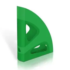 ادوات تنظيم التخزين، ماس، رفوف لمجلات والاوراق ، قسم واحد، بلاستيك، اخضر