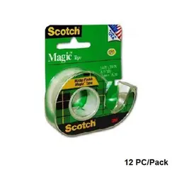 شطرطون، سكوتش، 3 ام، 4/3 بوصة (1.9 سم) ، 18 ياردة، شفاف ، 12 حبة /علبة