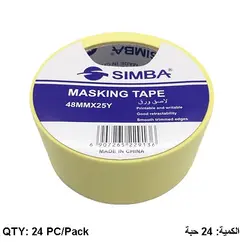 شطرطون، شطرطون ورق، 2 بوصة (48 ملم)، 25 ياردة، بيج، 24 حبة/ علبة
