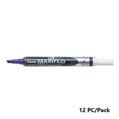 قلم سبورة Pentel MWL6S-V Maxiflo، رأس مشطوف، 1.5/4.7 مم، حبر بنفسجي، 12 قطعة/علبة