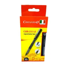 Pen, COSTANTINO, Roller Pen ,0.5 mm, Black, 12 Pcs/Pack