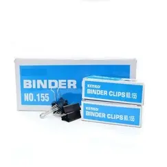 مشابك، مساكة ورق حديد ، 1.25 انش ( 32 ملم )، اسود، 12 علبة