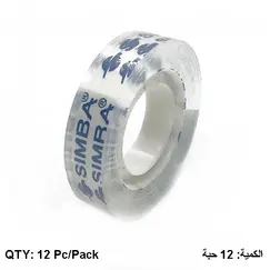 شطرطون، سمبا، 0.5 بوصة (1.2 سم) ، 30 ياردة، شفاف كريستال، 12 حبة /علبة