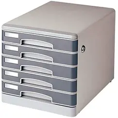 ادوات تنظيم التخزين، كومكس، 5 ادراج مكتب مع قفل، حديد