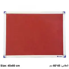 Boards, SIMBA, Bulletin Board, (45x60cm), Fabric, Wall mounted, Red