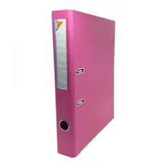 Box File, MINTRA, Lever Arch File, 2-Ring Binder, Plastic, 50mm, A4, Pink
