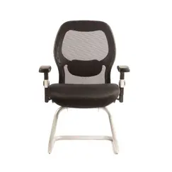 كرسي، كرسي مكتب شبك، قماش، ثابت، اسود