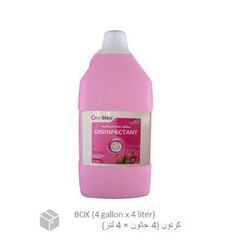 منظف، مطهر عام للجراثيم ،عطر الزهور (4 جالون × 4 ليتر) كرتون