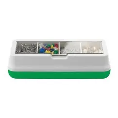 مشابك، ماس، طقم مشابك و دبابيس مكتبية، 4 خانات ،اخضر