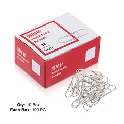 مشابك، مشبك ورق ، مقاس 3 ،فضي ، 10علب