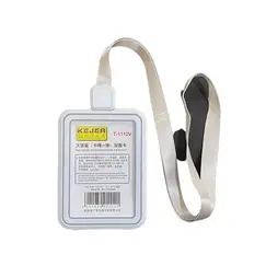 Badges & Holders, KEJEA, Badge Reel ID Card  with Rope T-1112 V, Plastic, 5 Pcs