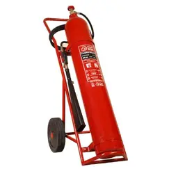 Fire Extinguishers, HEBA, Carbon Dioxide (CO2), Trolley Type, 25 KG