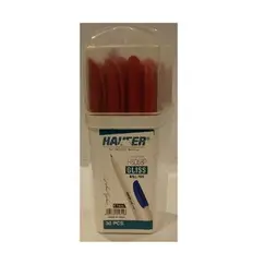 قلم، هاوسر، قلم جاف، 0.7 مم، جلايس، احمر، 30 حبة/ علبة