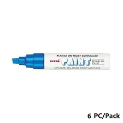 Paint Marker, Uni-Ball, PX-30, Chisel Tip, 4.0 - 8.5mm, Blue, 6 PC/Pack
