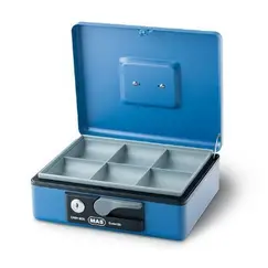 ادوات تنظيم التخزين، ماس، خزنة او صندوق معدني بمفتاح، مقاس: (22.5 سم* 18.5 سم* 8 سم) ،الوان متعددة