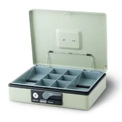 ادوات تنظيم التخزين، ماس، خزنة او صندوق معدني بمفتاح، مقاس: (30 سم* 23 سم* 8 سم) ،الوان متعددة