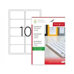 ملصقات، تانكس ،ملصق متعدد الاستخدامات 105×57 مم، ابيض