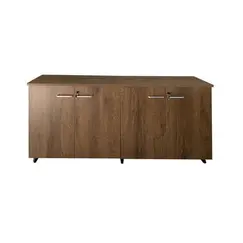 خزانة خشبية بأربعة أبواب باللون البني - ارتفاع 75 سم