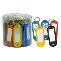 سلسلة مفاتيح بلاستيك الوان متنوعة 50حبة/علبة