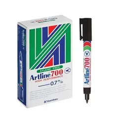 قلم ثابت ارتلاين 700 راس مستدير 12 قلم - اسود