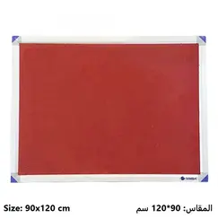 Boards, SIMBA, Bulletin Board, (90x120cm), Fabric, Wall mounted, Red