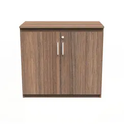 خزانة منخفضة مع 2 أبواب خشبية - بني 73 سم