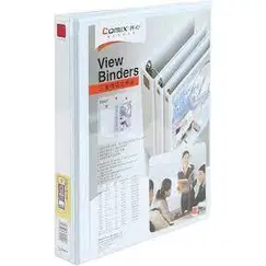 COMIX HD View Binders PVC, A4 Size, 2-D 25mm (1.0"), White Color