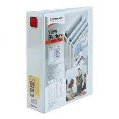 COMIX HD View Binders PVC, A4 Size, 2-D 65mm (2.5"), White Color