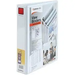 COMIX HD View Binders PVC, A4 Size, 3-D 40mm (1.5"), White Color