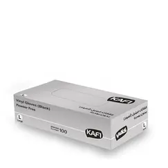 قفاز فينيل أسود - خالي من البودرة مقاس كبير (1000/كرتون)